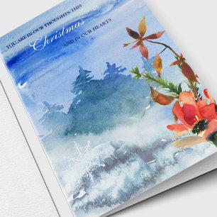 Sympathy In Our Thoughts Memorial  Holiday Card