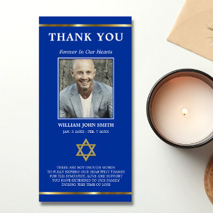 Sympathy Jewish Star of David THANK YOU Photo