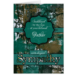 Sympathy Loss of a Father Teal Urban Graffiti