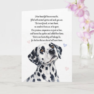 Sympathy Loss of Dog Dalmatian Spiritual Poem Card
