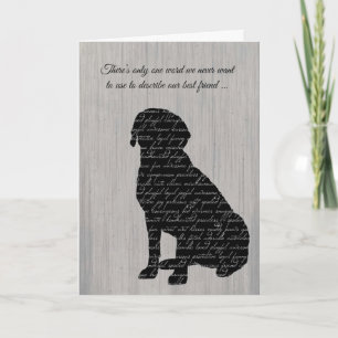 Sympathy, Loss of Dog, Word Collage Card