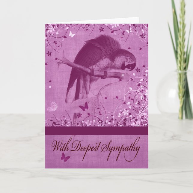 Sympathy, Loss Of Parrot Greeting Card (Front)