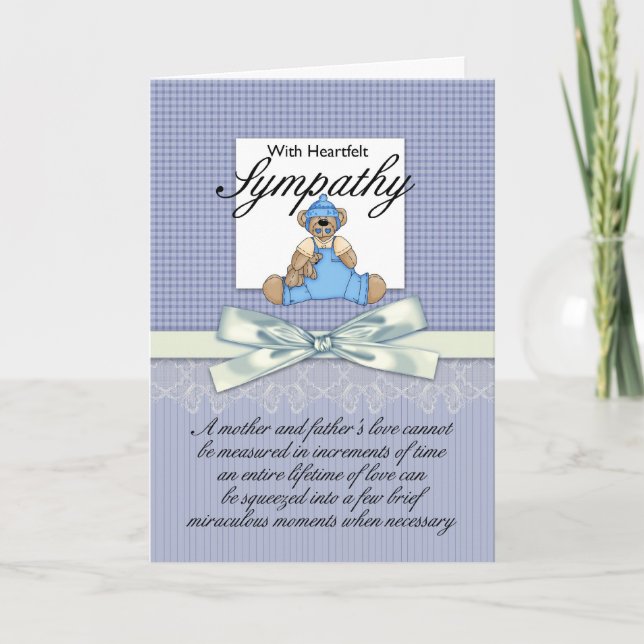 Sympathy Loss Of Premature Baby Boy / Loss Of Infa Card (Front)