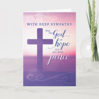 Sympathy May the God of Hope Fill You with Peace