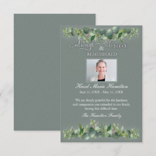 Sympathy Memorial Always Forever Remembered Person