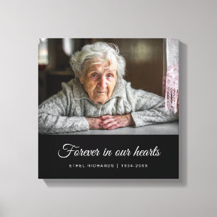 Sympathy Memorial In Loving Memory Photo Canvas Print