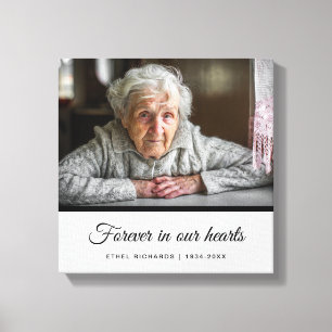 Sympathy Memorial In Loving Memory Photo Canvas Print