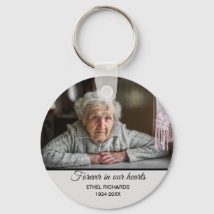 Sympathy Memorial In Loving Memory   Photo Key Ring