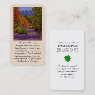 Sympathy Memorial Irish Blessing Prayer Card