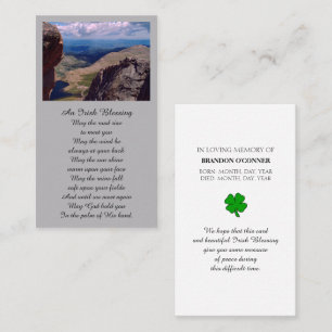 Sympathy Memorial Photo Prayer Card