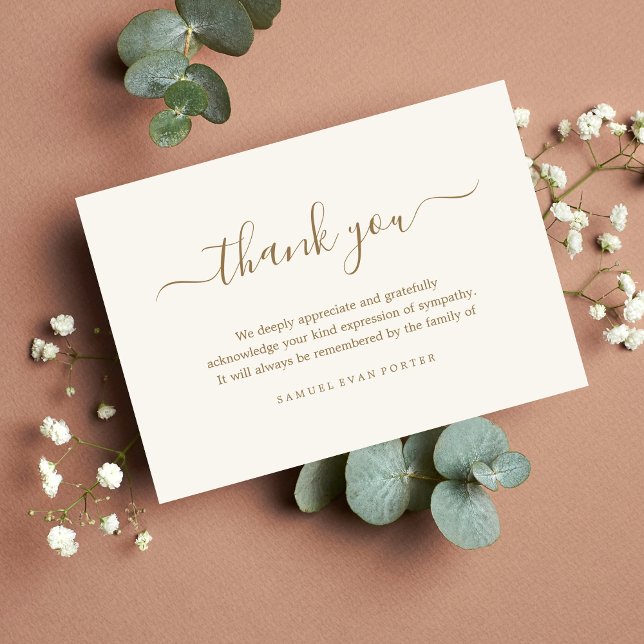 Sympathy Memorial Thank You Bereavement (Creator Uploaded)