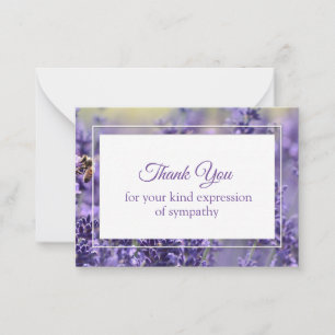 Sympathy Messages With Lavender Background Card
