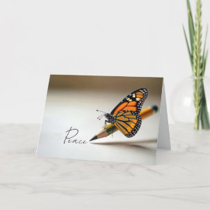 Sympathy Monarch Butterfly On a Pencil Card