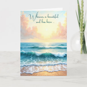 Sympathy Ocean Surf and Sunrise Card