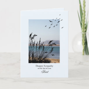 Sympathy on Loss of Aunt, Seaside Scene Card