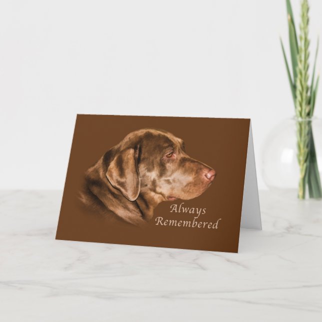 Sympathy on Loss of Pet, Labrador Retriever Dog Card (Front)