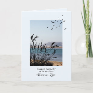 Sympathy on Loss of Sister-in-Law Seaside Scene Card