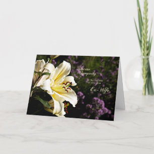 Sympathy on the death of an ex-wife. card