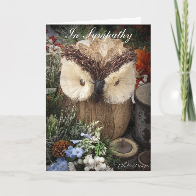 Sympathy Owl with spiritual verse Card (Front)