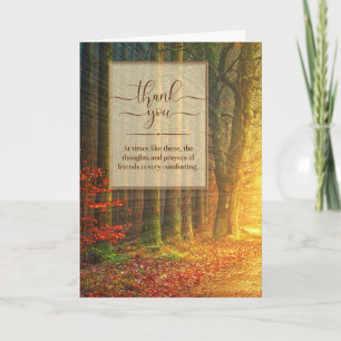 Sympathy Path in a Sunlit Forest Thank You Card