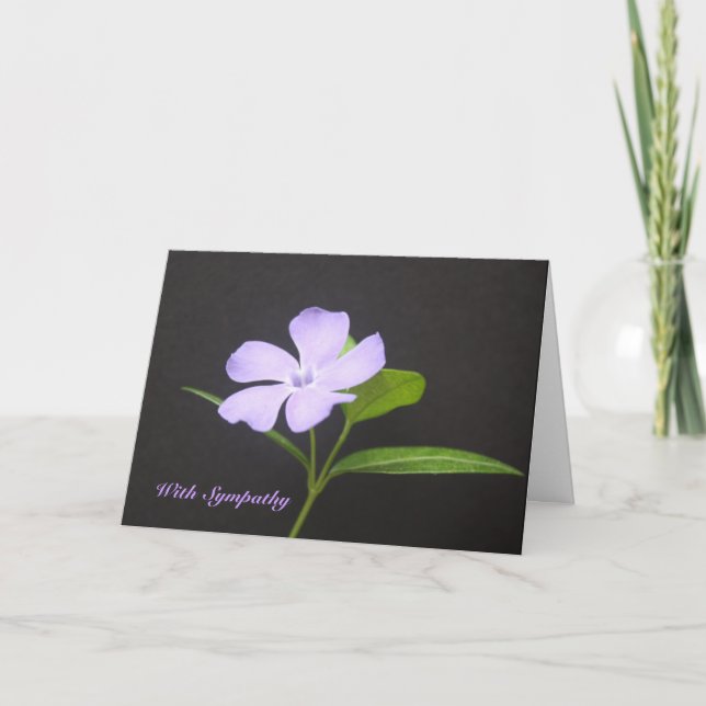 Sympathy Periwinkle Greeting Card (Front)