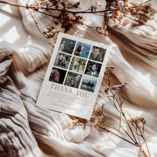 Sympathy Photo Collage Funeral Thank You Card