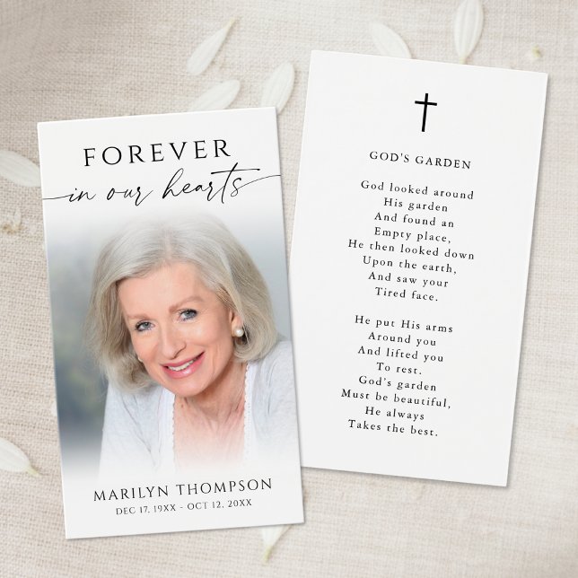 Sympathy Photo God's Garden Prayer Card (Creator Uploaded)