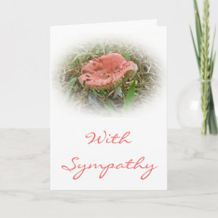 Sympathy Pink Mushroom Card