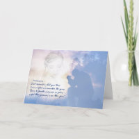 Sympathy Poem with Kneeling Man Remembering Wife