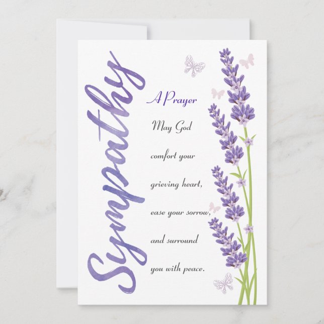 Sympathy Prayer for You Card (Front)