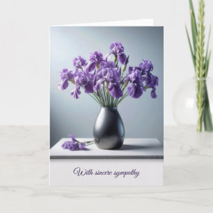 Sympathy Purple Iris Bouquet Card