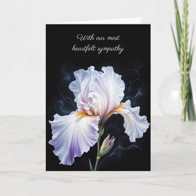 Sympathy Purple Iris Card (Front)