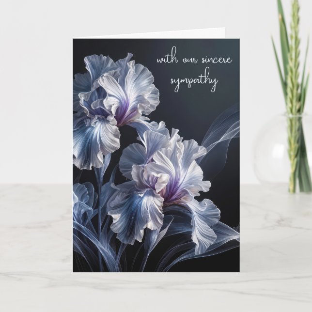 Sympathy Purple Iris Card (Front)