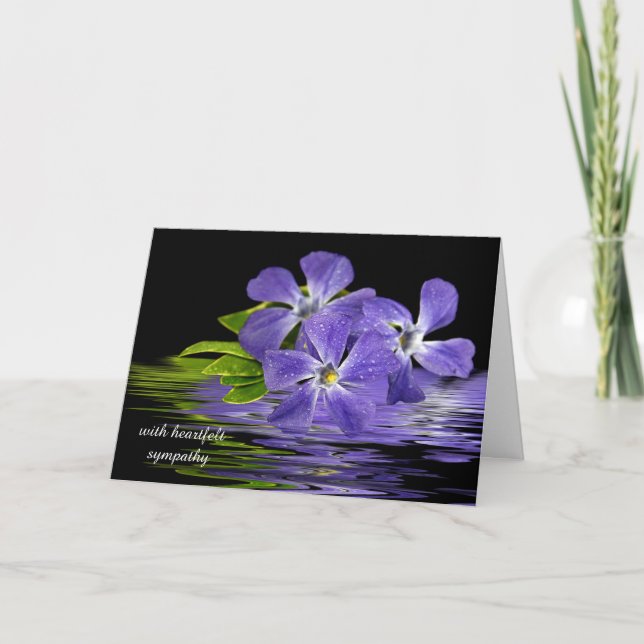sympathy-purple myrtle reflection card (Front)