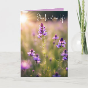 Sympathy Purple Wildflowers  Card