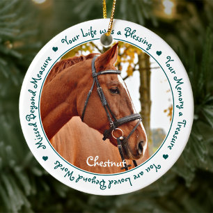 Sympathy Quote Horse Loss Keepsake Horse Memorial Ceramic Ornament