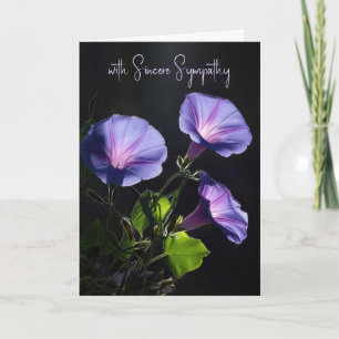 Sympathy Radiant Morning Glory Flowers Card