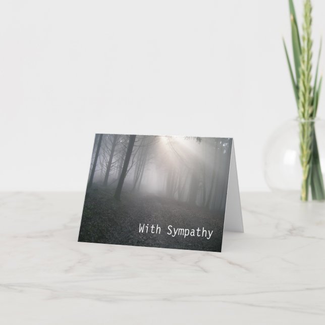 Sympathy Rays Through Fog Card (Front)