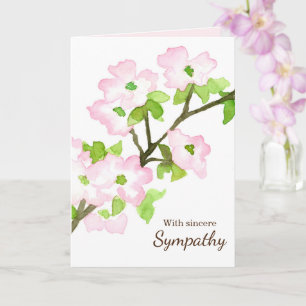 Sympathy Religious Bible Verse Dogwood Flowers Card