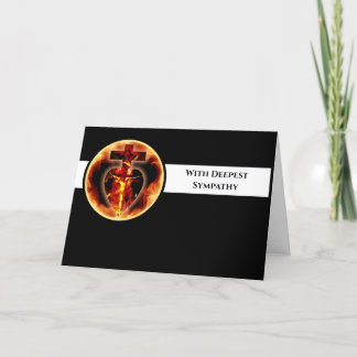 Sympathy Religious Catholic Crucifix Holy Trinity Thank You Card