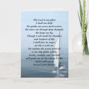 Sympathy Sailboat with Nautical Inspiration Card