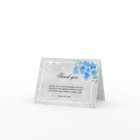Sympathy silver glitter blue floral photo 