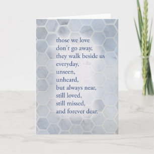 Sympathy, Sorry for loss, Condolence Short poem    Card