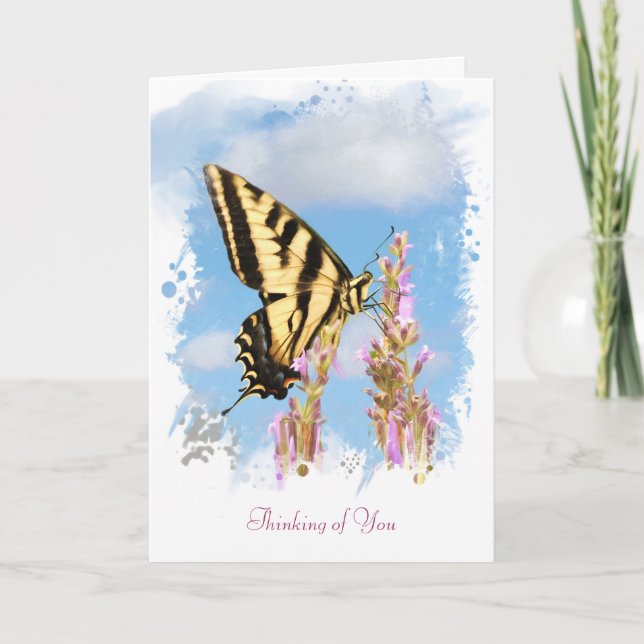 Sympathy Spiritual with Swallowtail Butterfly Arti Card (Front)