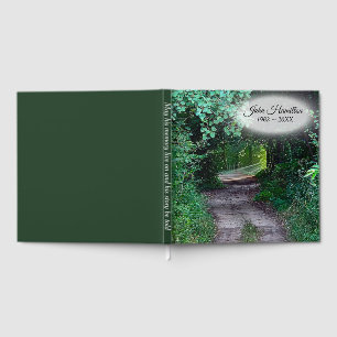 Sympathy Sunbeams On a Forest Path Guest Book