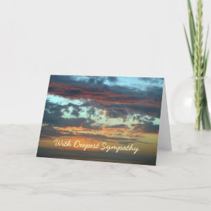 Sympathy sunset clouds card