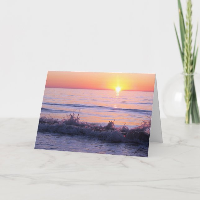 Sympathy Sunset Waves Card (Front)