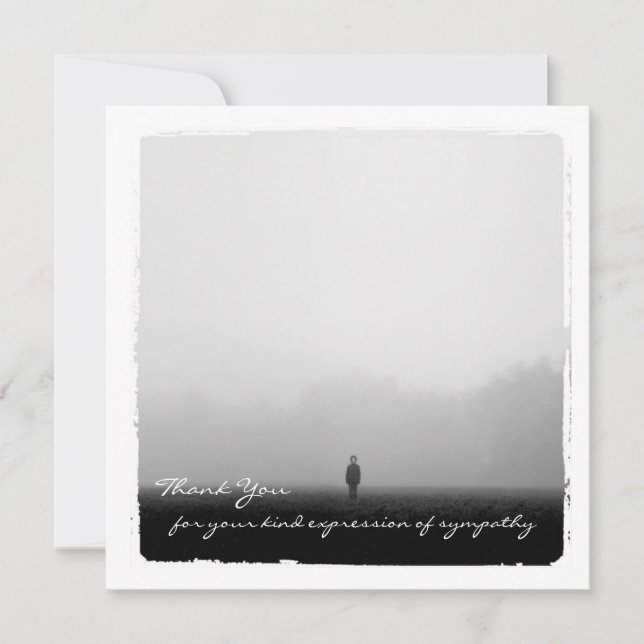Sympathy Thank You Flat Photo Card (Front)