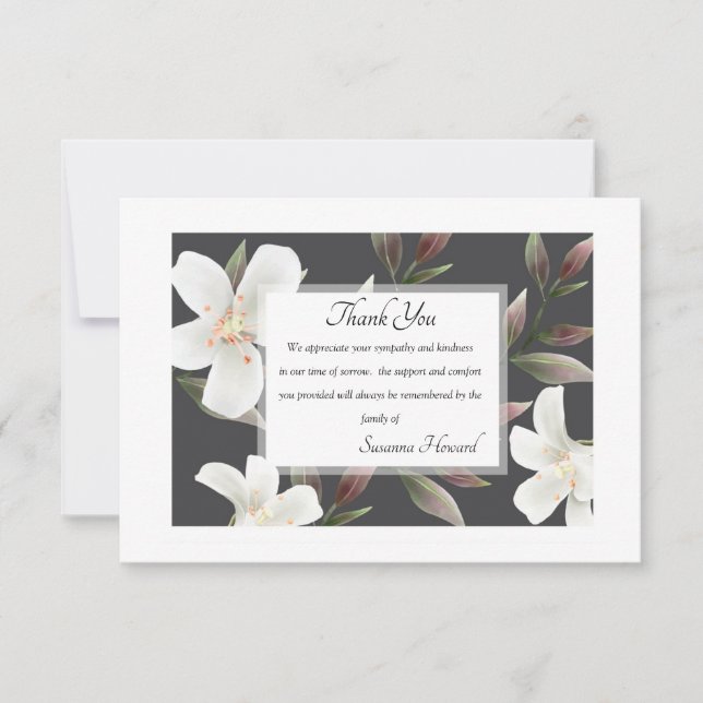 Sympathy Thank You Floral (Front)