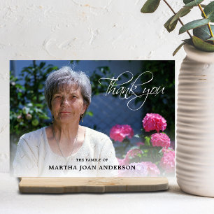 Sympathy THANK YOU Funeral Service add PHOTO